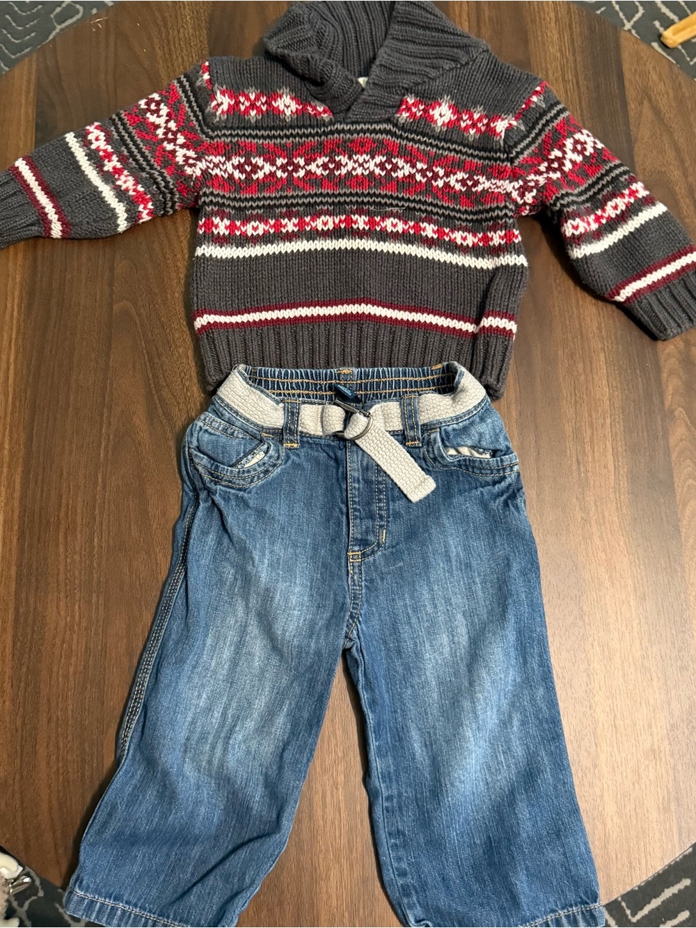 Baby boy sweater and jeans set